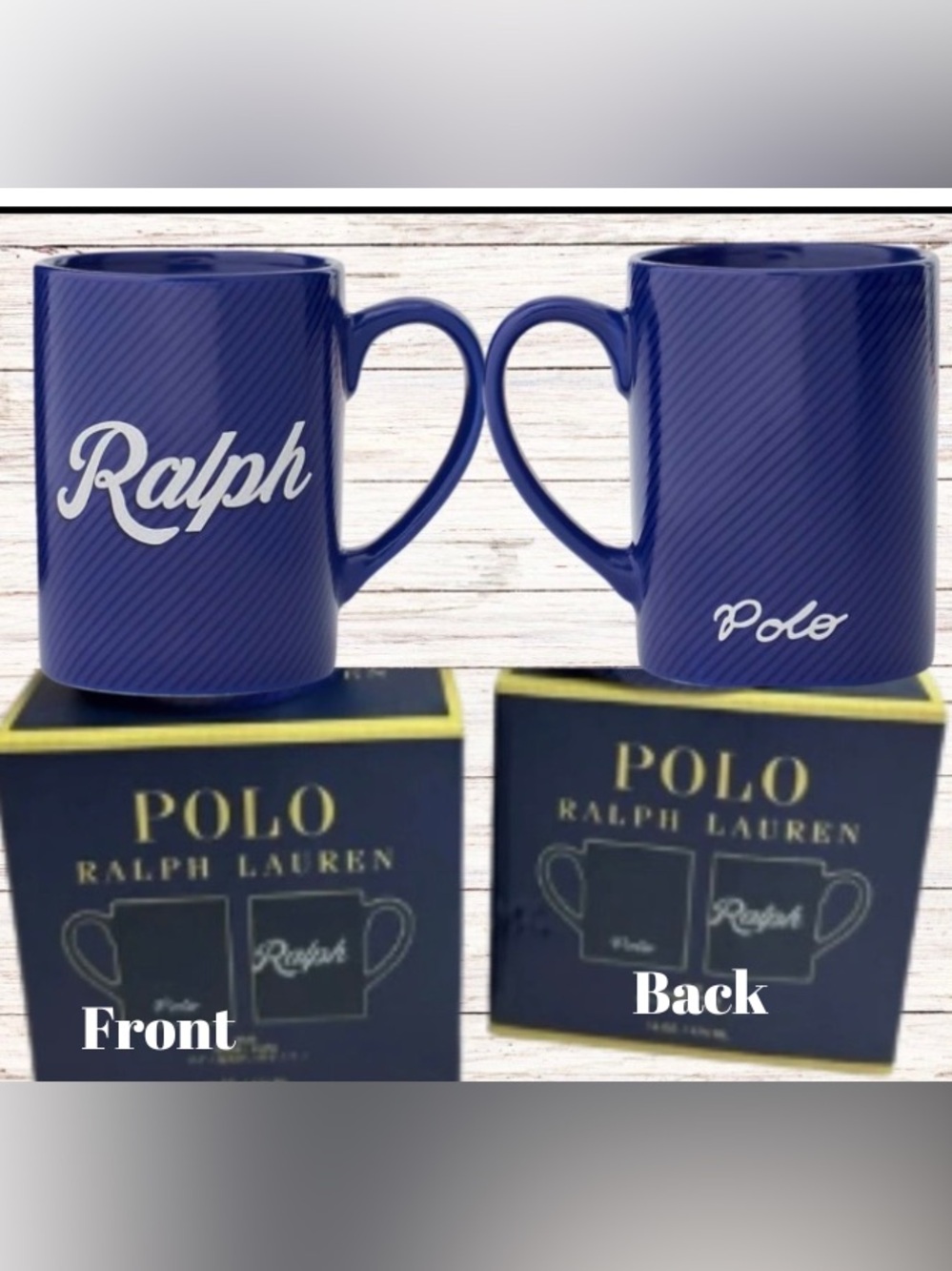 The Ralph Mug Polo Ralph Lauren Coffee Cup Mug Porcelain Blue White